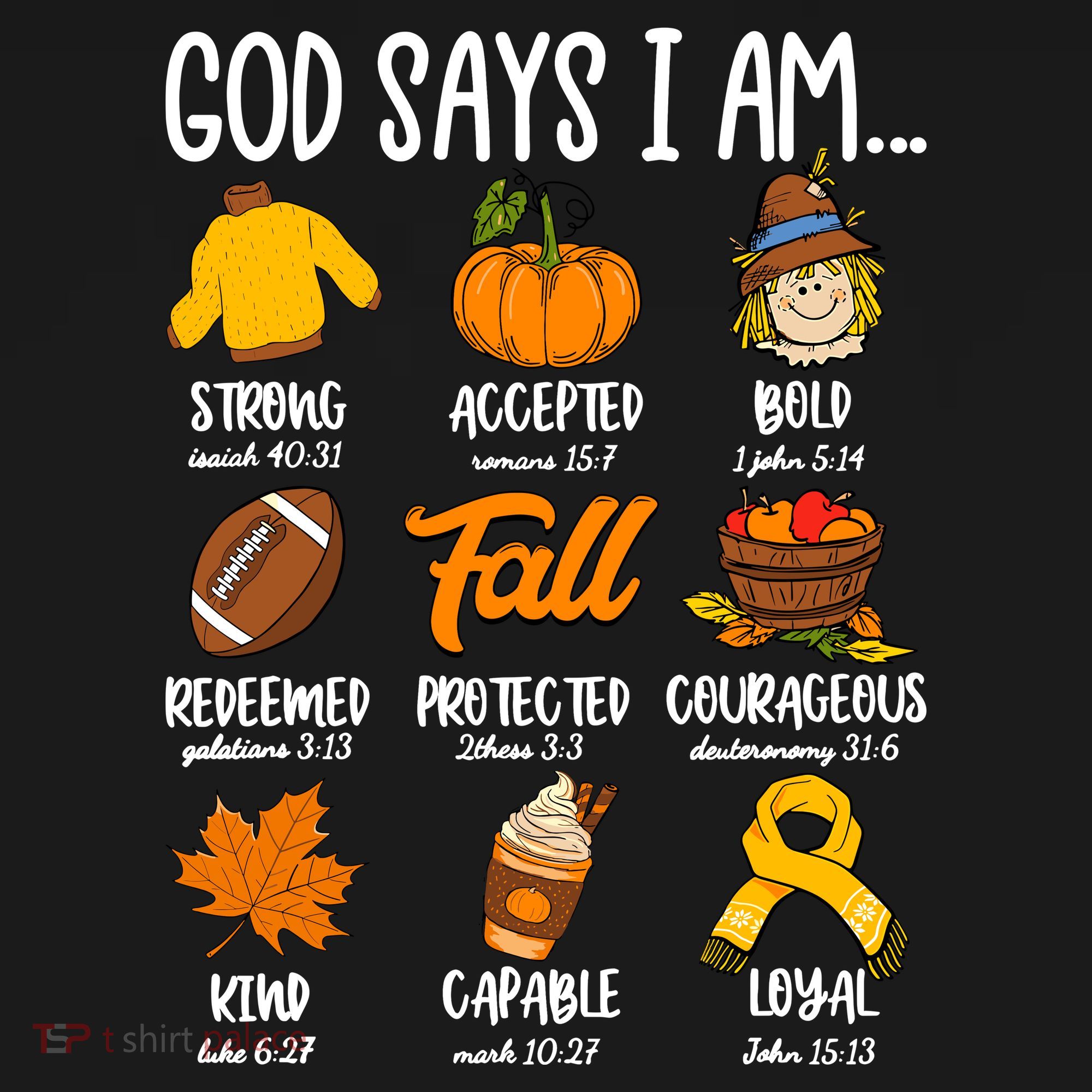 God Says I Am Fall Vibes Autumn Christian Backpack