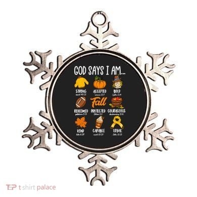 God Says I Am Fall Vibes Autumn Christian Ornament