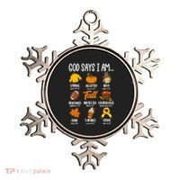God Says I Am Fall Vibes Autumn Christian Ornament thumb 0