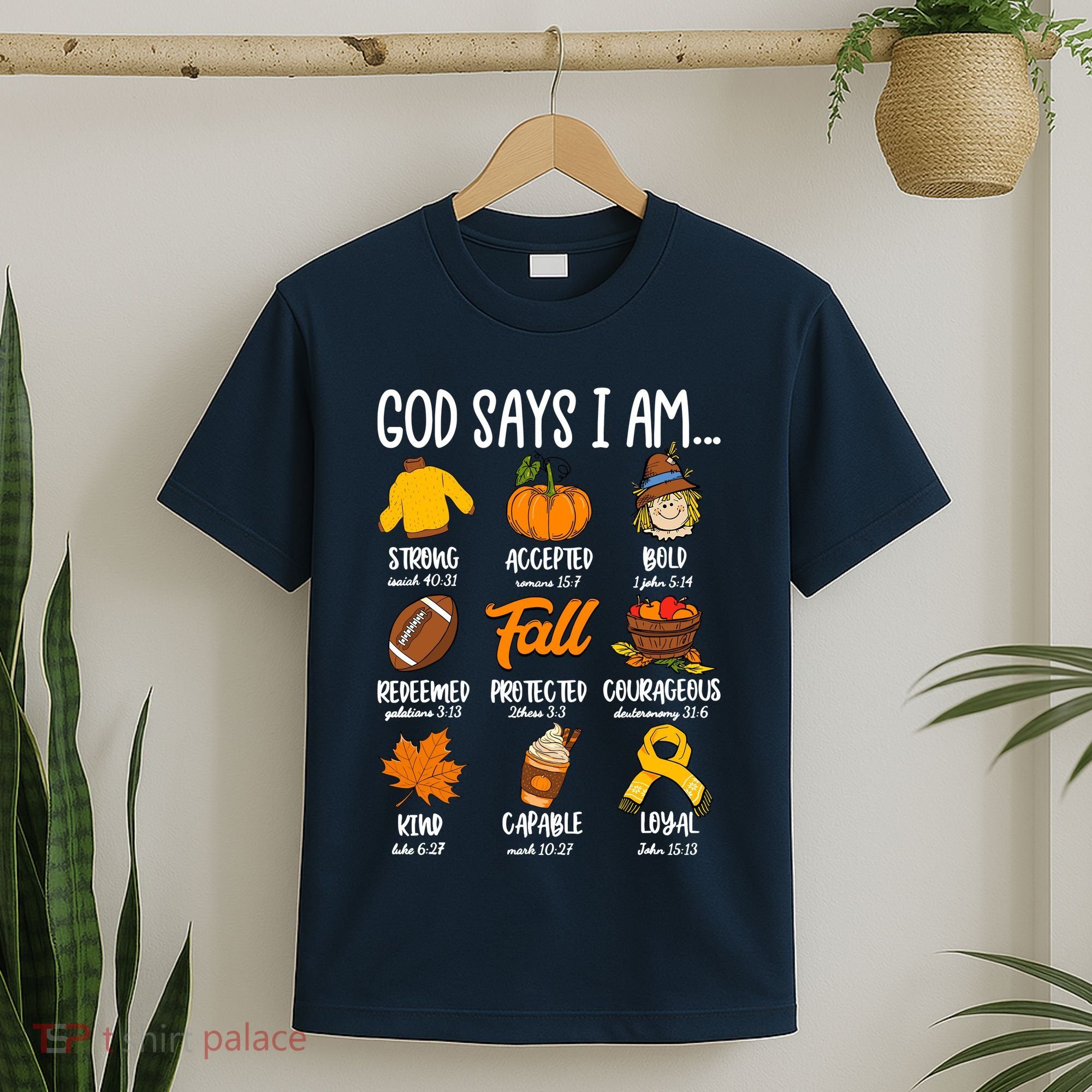 God Says I Am Fall Vibes Autumn Christian T-Shirt
