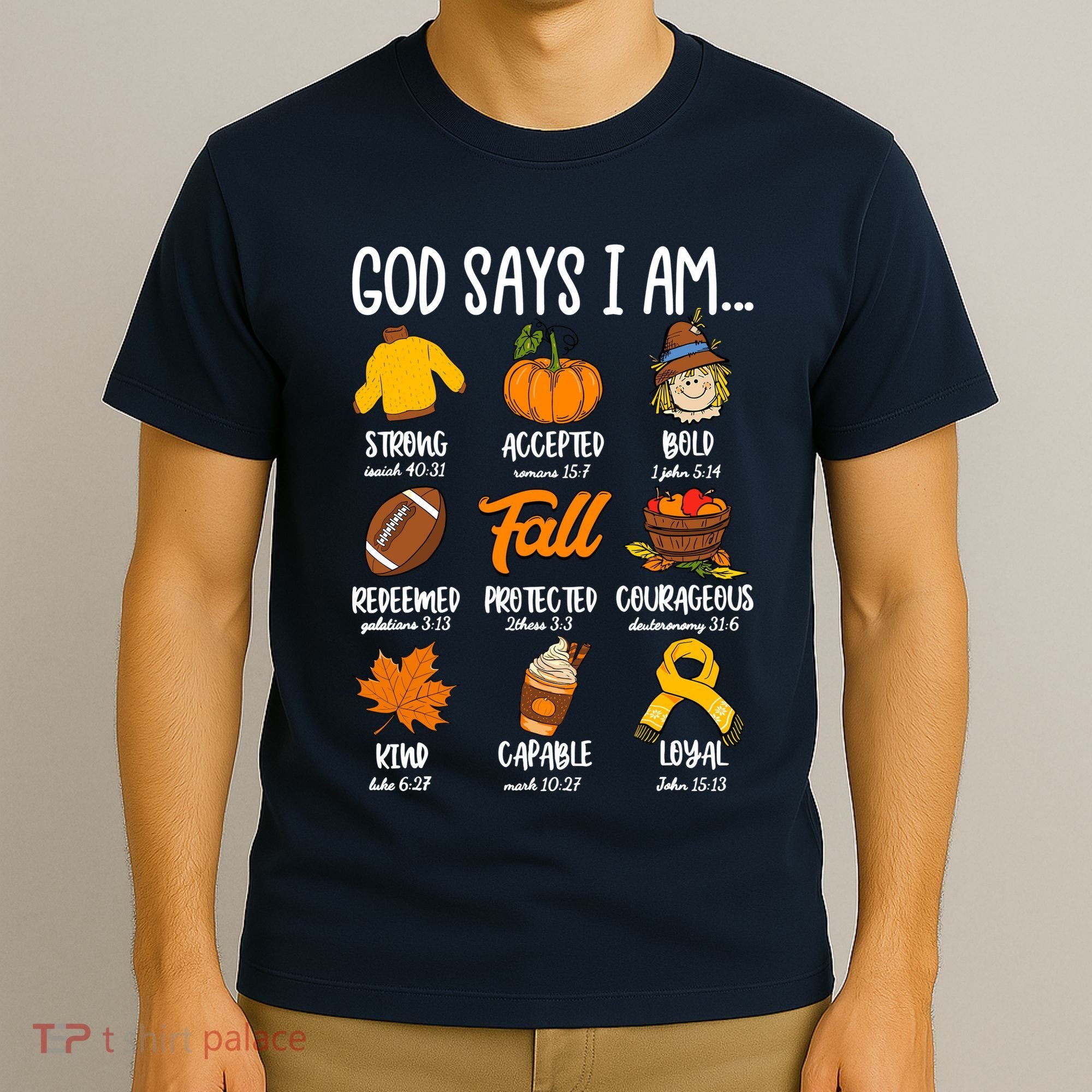 God Says I Am Fall Vibes Autumn Christian T-Shirt