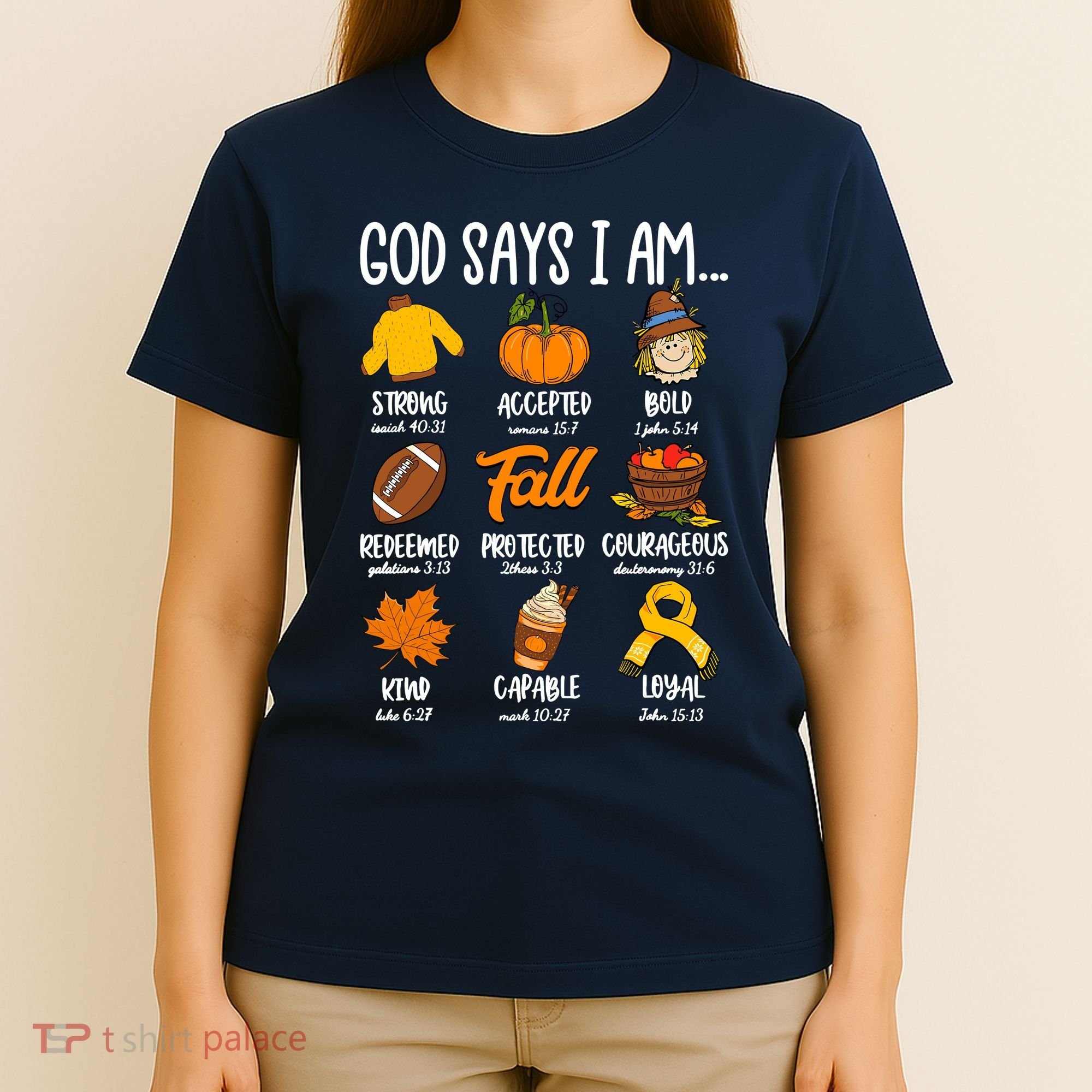 God Says I Am Fall Vibes Autumn Christian T-Shirt