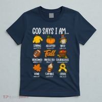 God Says I Am Fall Vibes Autumn Christian T-Shirt thumb 5