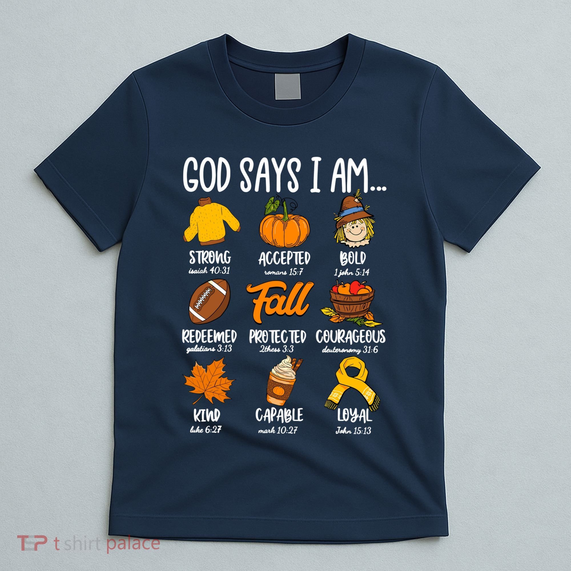 God Says I Am Fall Vibes Autumn Christian T-Shirt