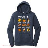 God Says I Am Fall Vibes Autumn Christian Women's Hoodie thumb 0
