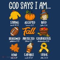 God Says I Am Fall Vibes Autumn Christian Women's Hoodie thumb 2