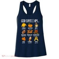 God Says I Am Fall Vibes Autumn Christian Women's Tank Top thumb 0
