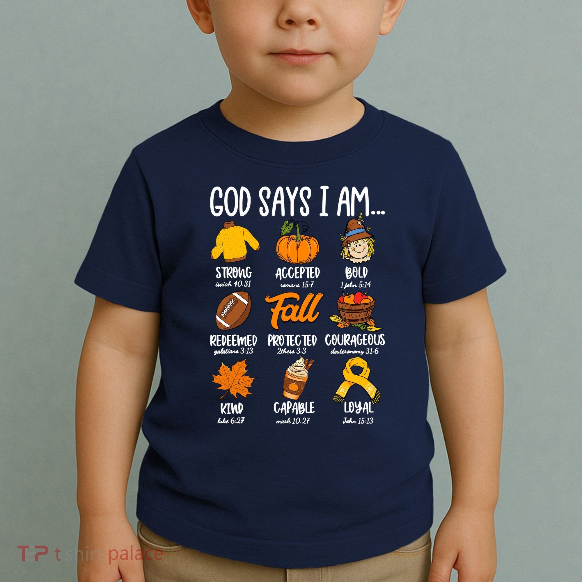 God Says I Am Fall Vibes Autumn Christian Toddler T-Shirt