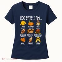God Says I Am Fall Vibes Autumn Christian Women's T-Shirt thumb 0