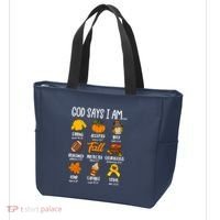 God Says I Am Fall Vibes Autumn Christian Tote Bag thumb 3
