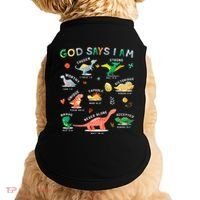 God Says I Am Dinosaur Doggie Tank thumb 0