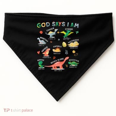 God Says I Am Dinosaur USA-Made Doggie Bandana