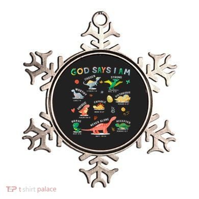 God Says I Am Dinosaur Ornament