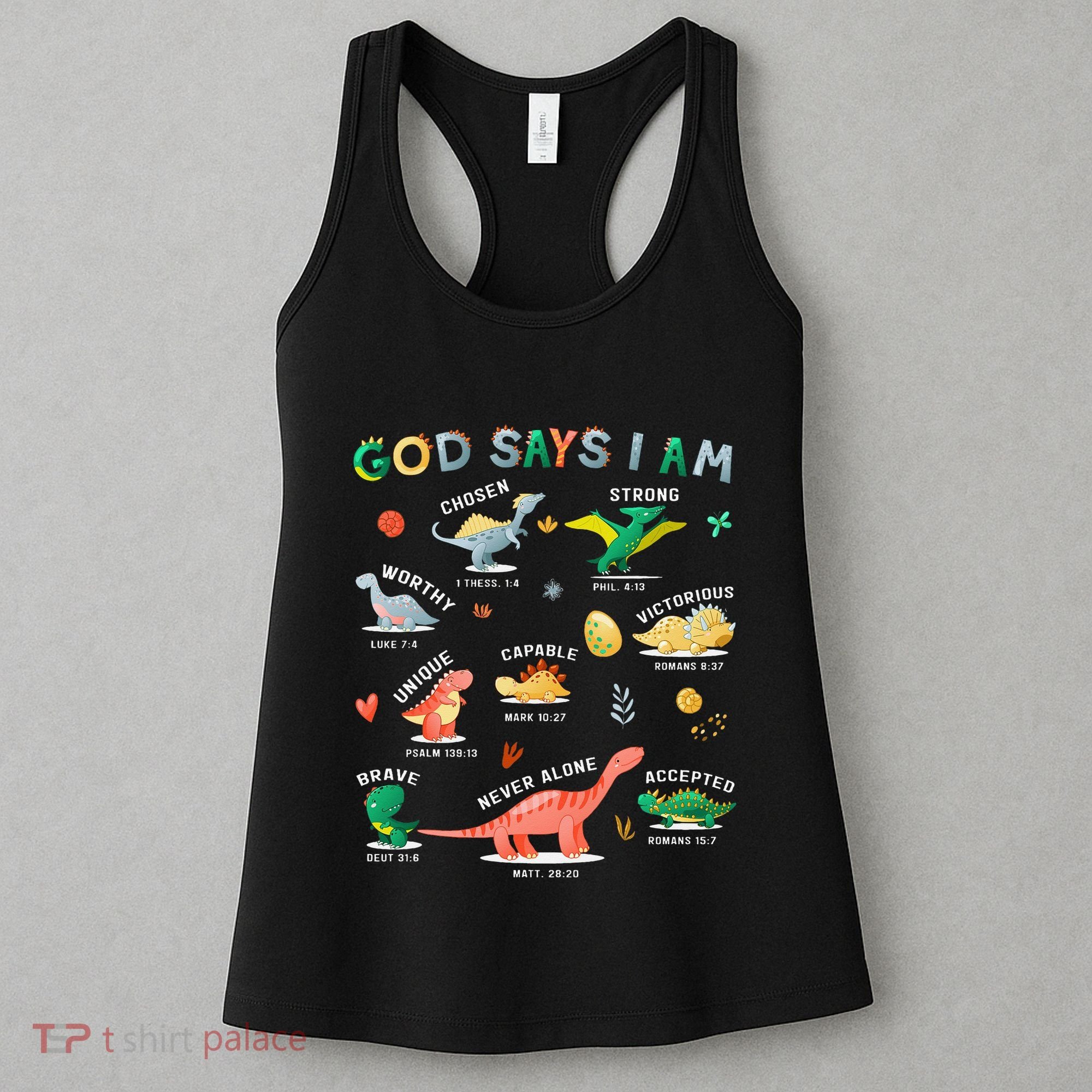 God Says I Am Dinosaur Women's Tank Top