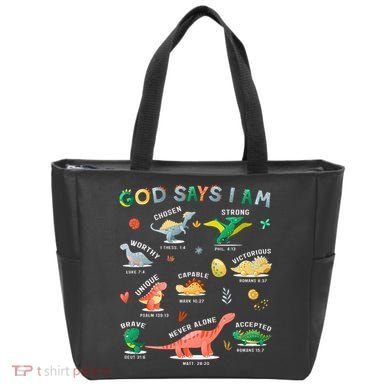 God Says I Am Dinosaur Tote Bag