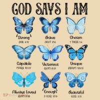 God Says I Am Butterfly Christian Religious Tote Bag thumb 4