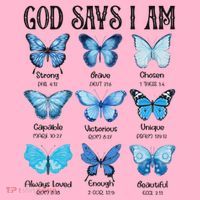 God Says I Am Butterfly Christian Religious Coaster thumb 2