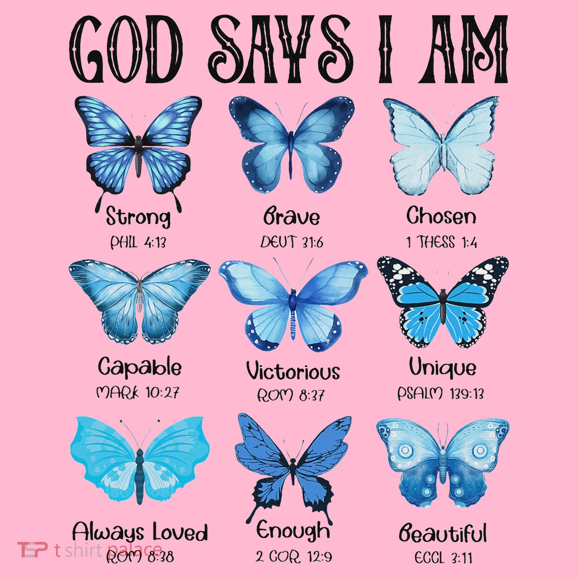 God Says I Am Butterfly Christian Religious Coaster