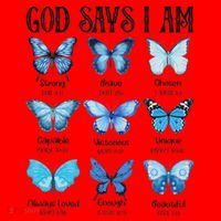 God Says I Am Butterfly Christian Religious Santa Hat thumb 1