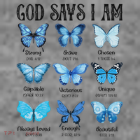 God Says I Am Butterfly Christian Religious Toddler Hoodie thumb 2