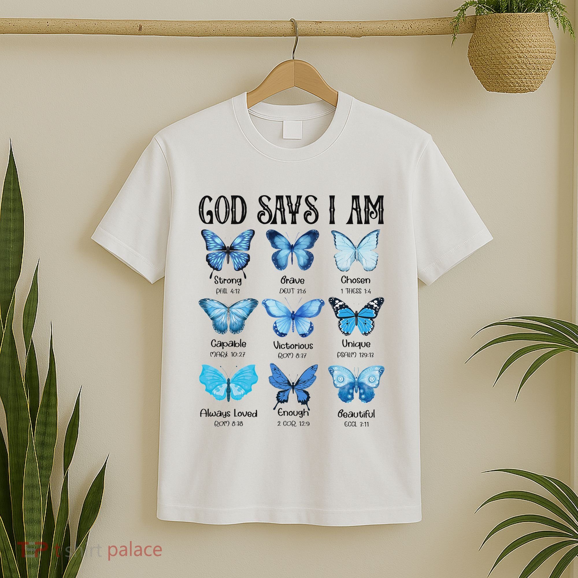 God Says I Am Butterfly Christian Religious T-Shirt