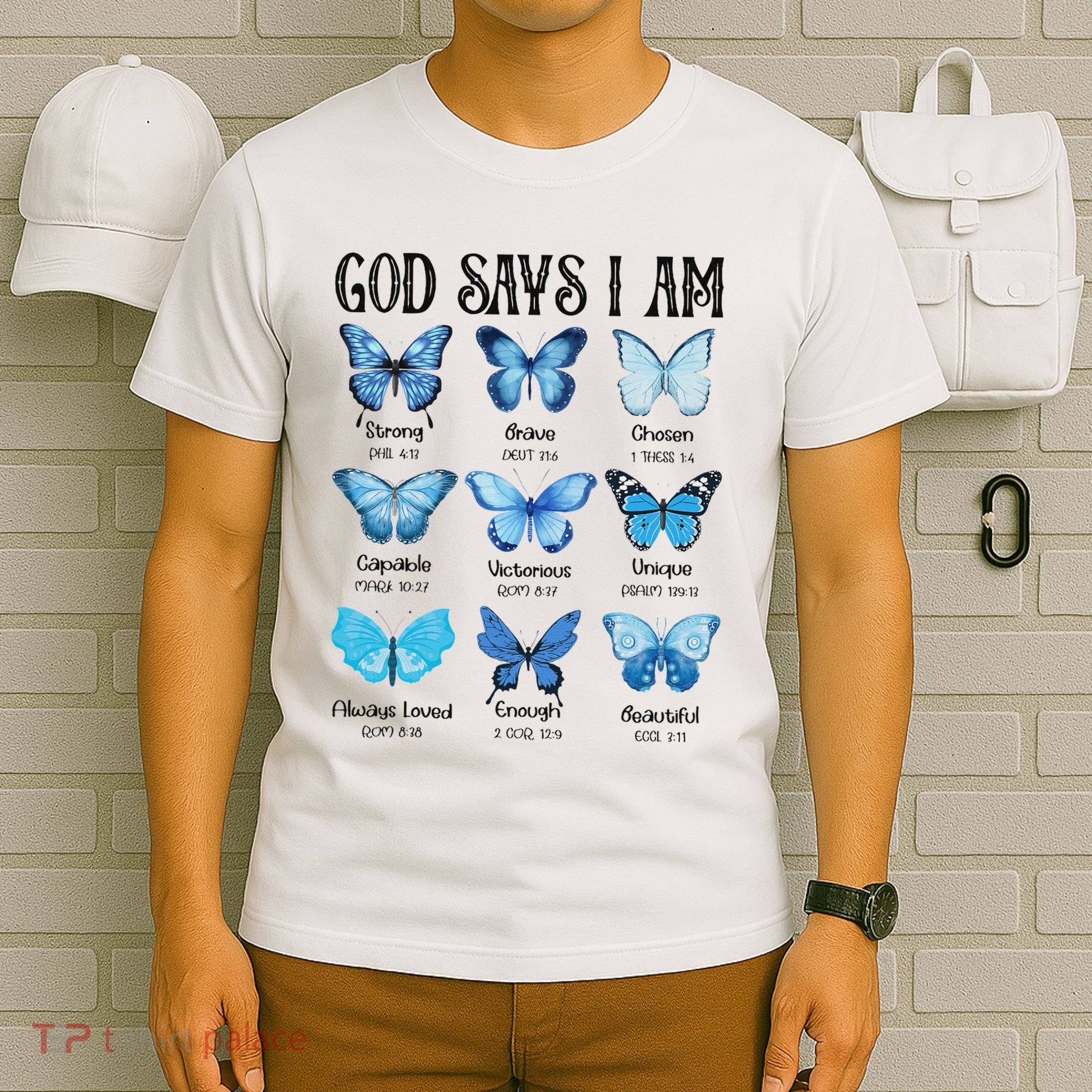 God Says I Am Butterfly Christian Religious T-Shirt