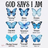 God Says I Am Butterfly Christian Religious Women's Hoodie thumb 2