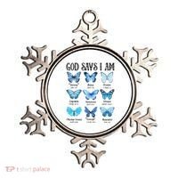 God Says I Am Butterfly Christian Religious Ornament thumb 0
