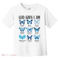 God Says I Am Butterfly Christian Religious Toddler T-Shirt thumb 0