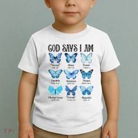 God Says I Am Butterfly Christian Religious Toddler T-Shirt thumb 2