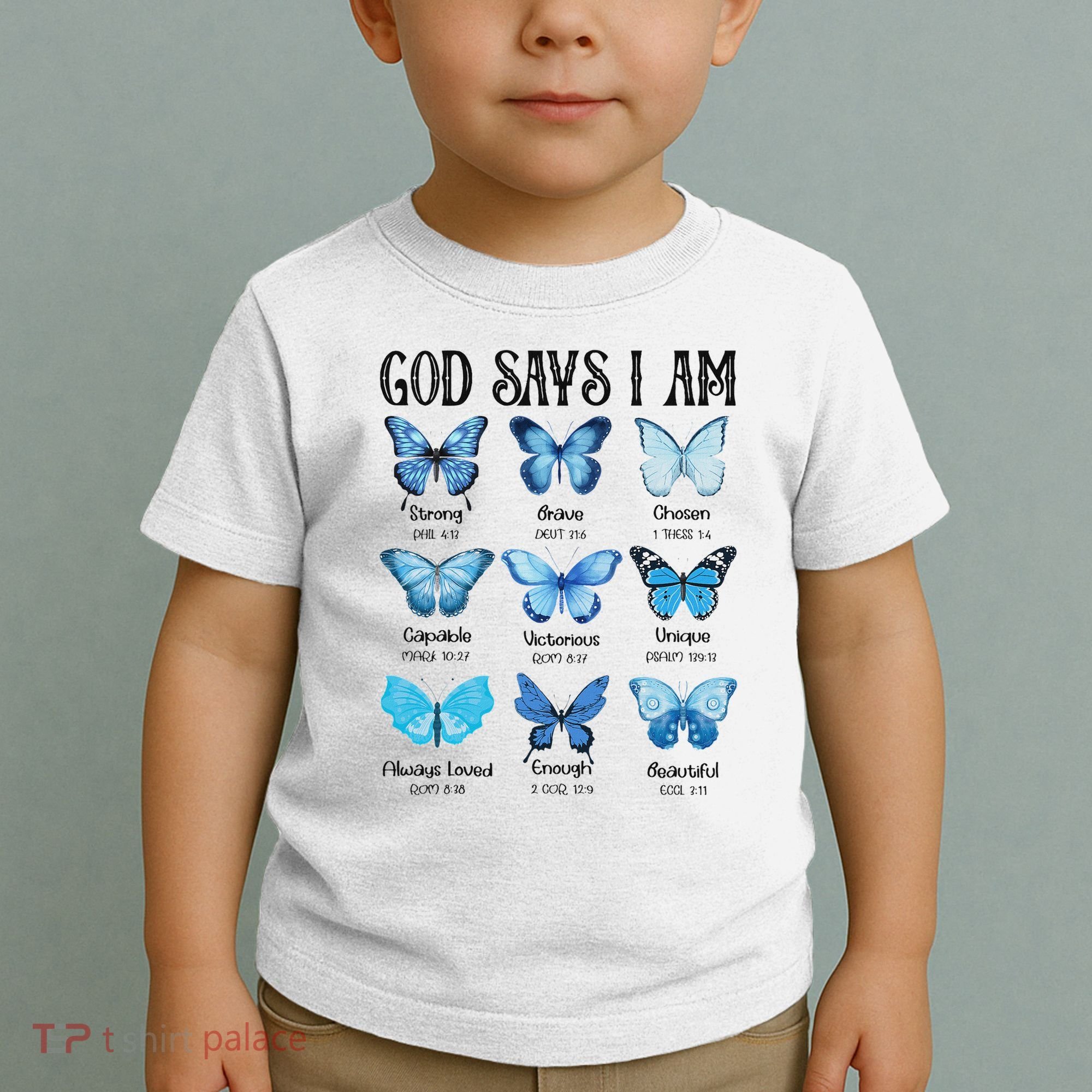God Says I Am Butterfly Christian Religious Toddler T-Shirt