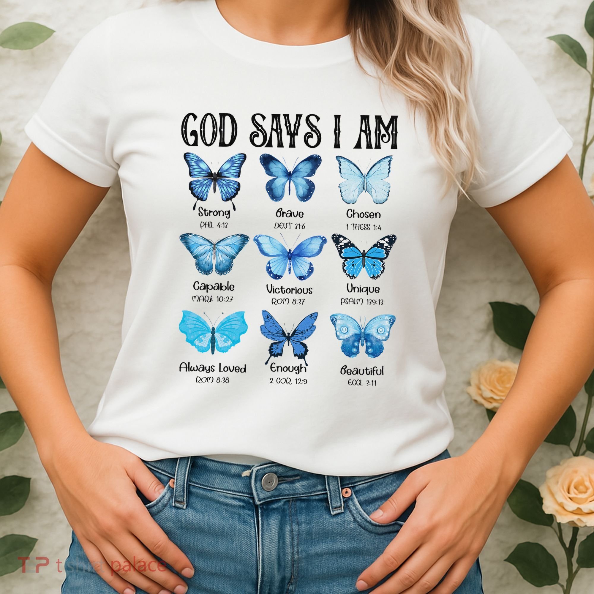 God Says I Am Butterfly Christian Religious Women's T-Shirt