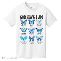 God Says I Am Butterfly Christian Religious Kids T-Shirt thumb 0