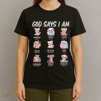God Says I Am Cute Dog Bible Verse T-Shirt thumb 4