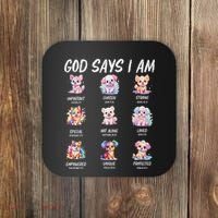 God Says I Am Cute Dog Bible Verse Coaster thumb 0