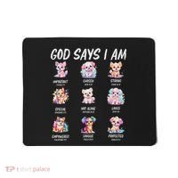 God Says I Am Cute Dog Bible Verse Mousepad thumb 0