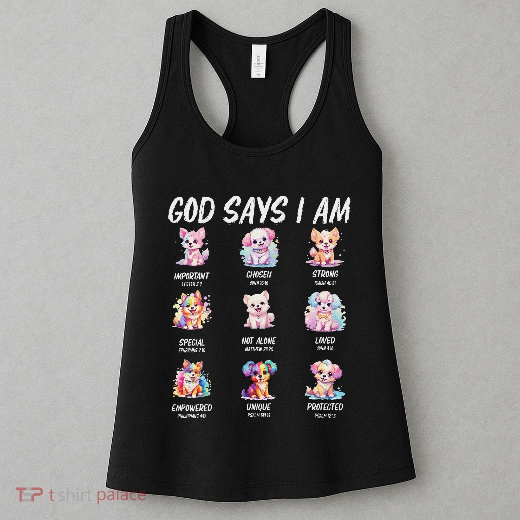 God Says I Am Cute Dog Bible Verse Women's Tank Top