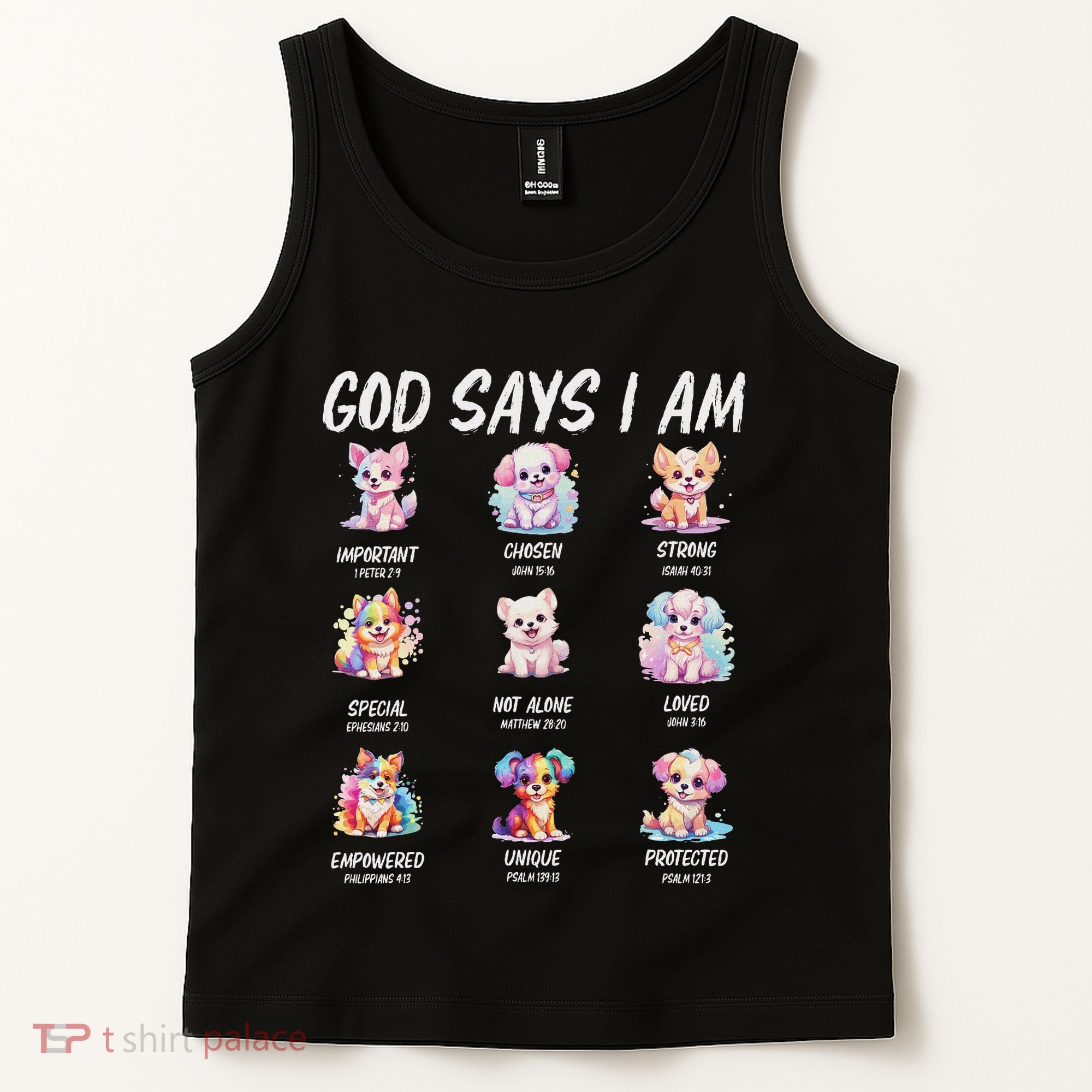 God Says I Am Cute Dog Bible Verse Tank Top