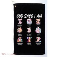 God Says I Am Cute Dog Bible Verse Golf Towel thumb 0