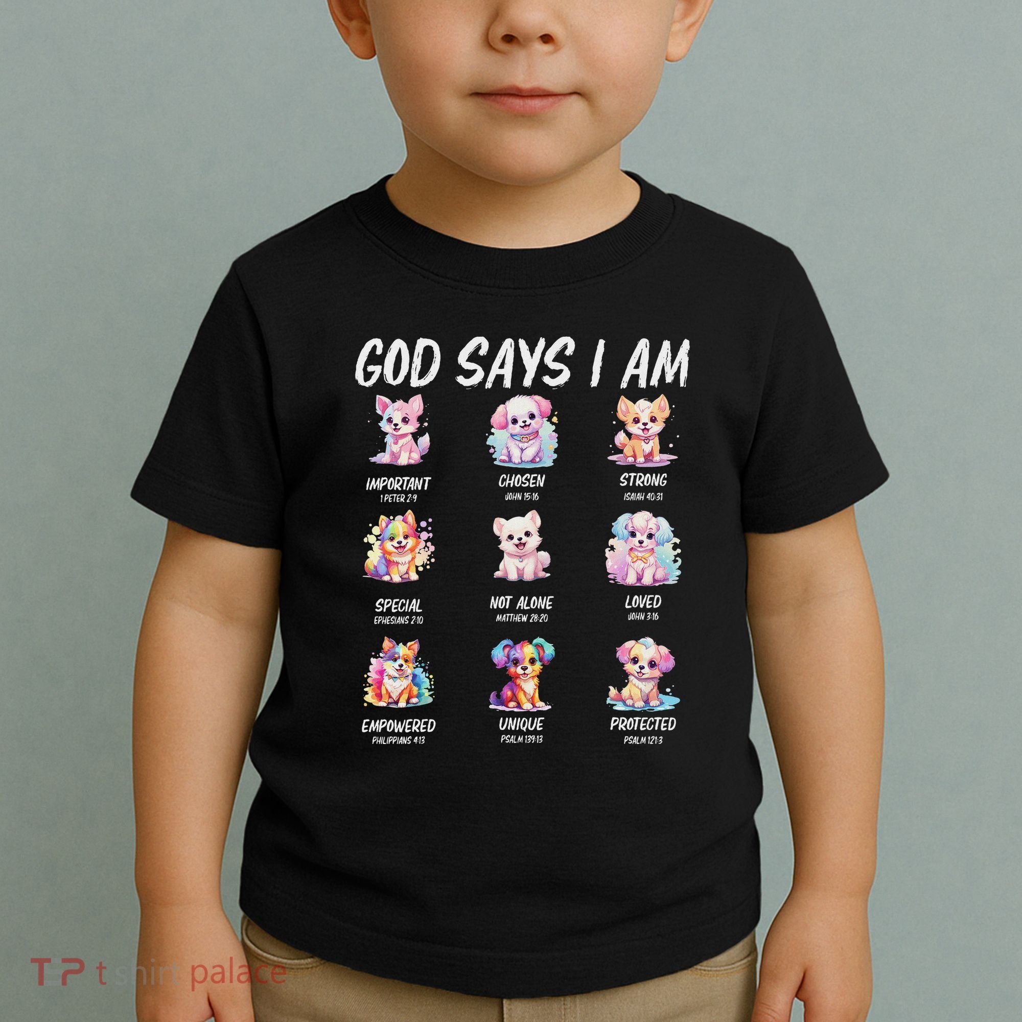 God Says I Am Cute Dog Bible Verse Toddler T-Shirt
