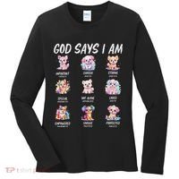 God Says I Am Cute Dog Bible Verse Women's Long Sleeve Shirt thumb 0