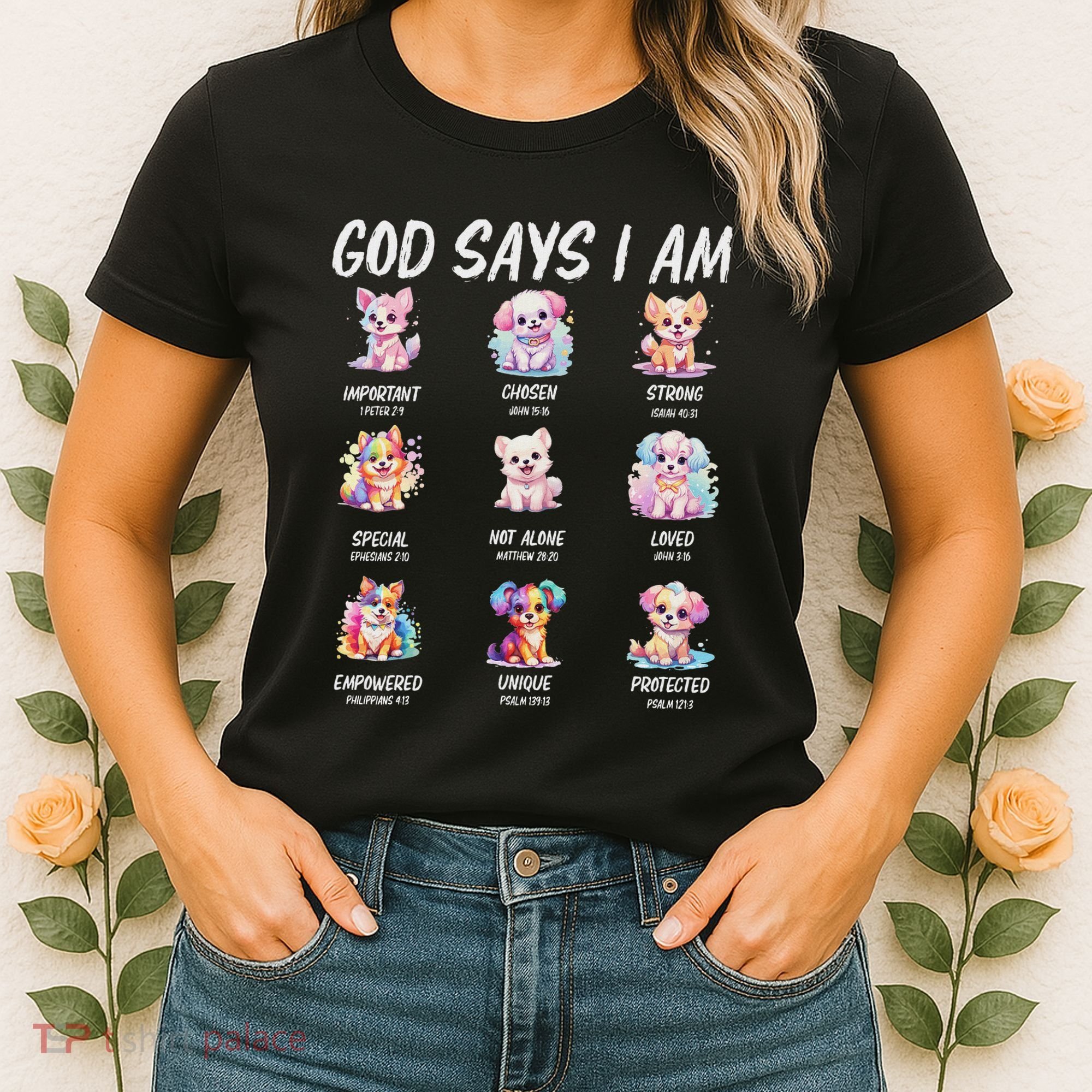 God Says I Am Cute Dog Bible Verse Women's T-Shirt