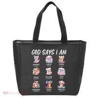 God Says I Am Cute Dog Bible Verse Tote Bag thumb 0