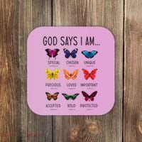 God Says I Am Special Bible Verse Religious Christian Coaster thumb 0