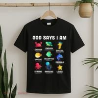 God Says I Am Sea Animals Ocean Christian Funny T-Shirt thumb 2