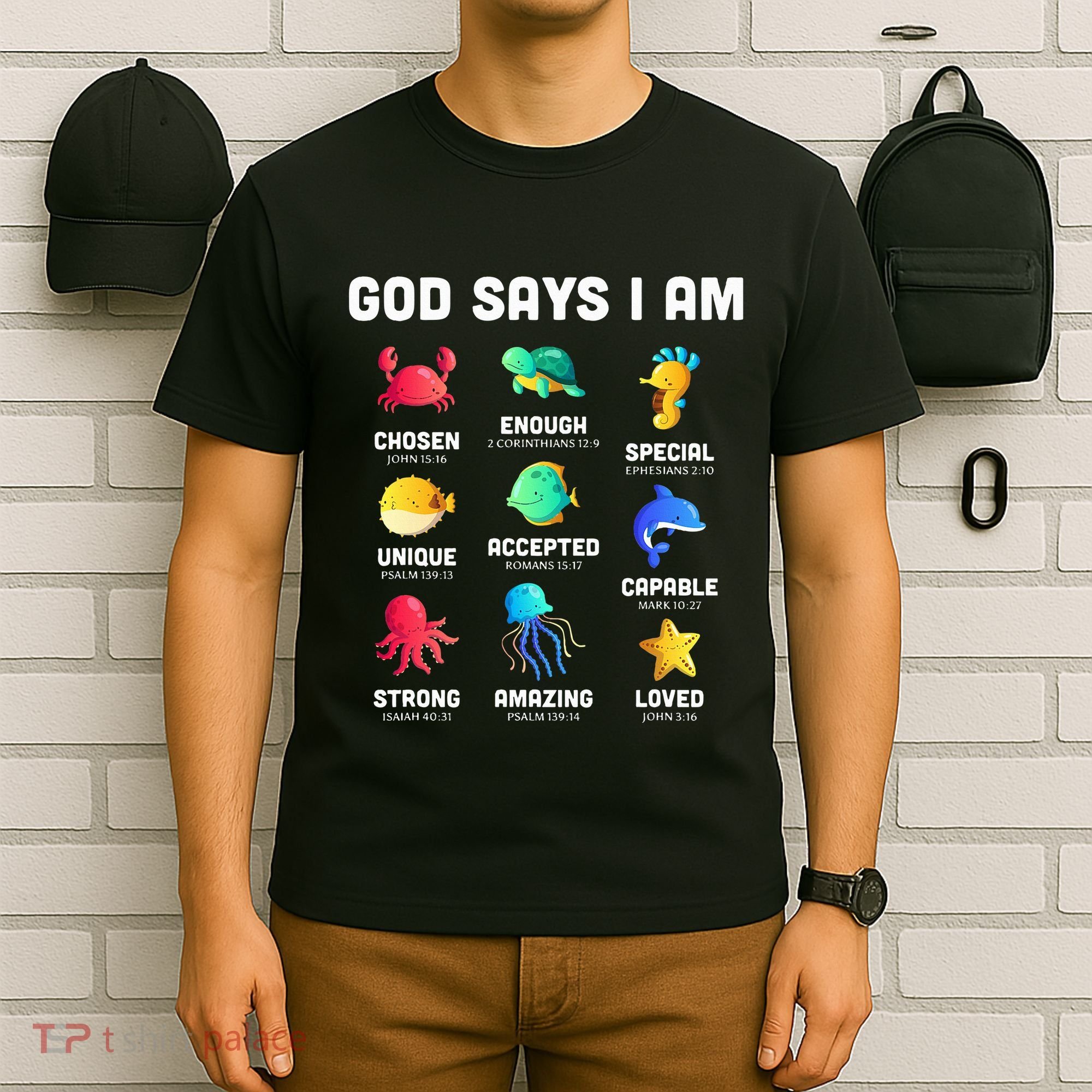 God Says I Am Sea Animals Ocean Christian Funny T-Shirt