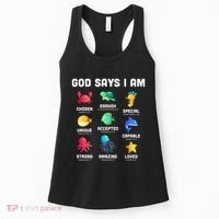 God Says I Am Sea Animals Ocean Christian Funny Women's Tank Top thumb 0