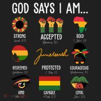 God Says I Am Celebrating Black Freedom 1865 Juneteenth Beanie thumb 2