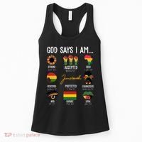 God Says I Am Celebrating Black Freedom 1865 Juneteenth Women's Tank Top thumb 0