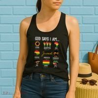God Says I Am Celebrating Black Freedom 1865 Juneteenth Women's Tank Top thumb 2